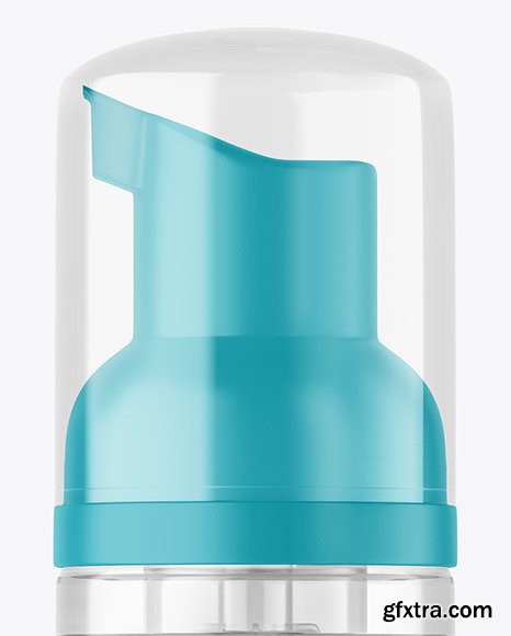 Clear Cosmetic Bottle with Pump Mockup 84767