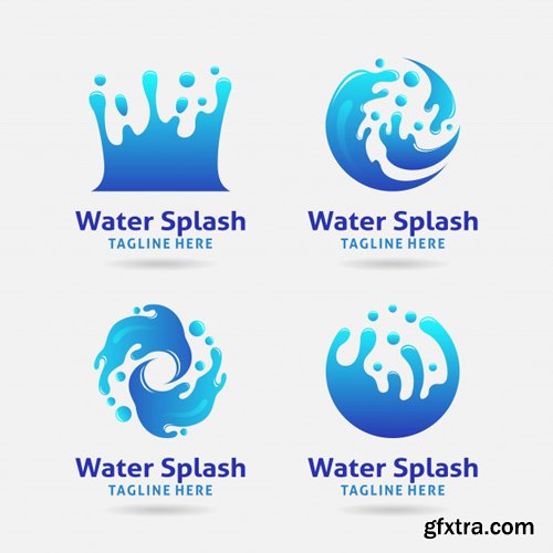 Water splash logo vector design