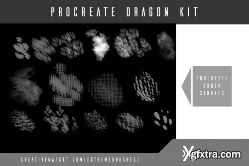 CreativeMarket - Procreate Dragon Brush Kit 4649727