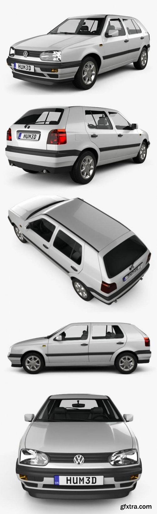 Volkswagen Golf 1993 3D model