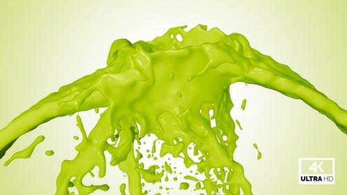 Videohive - Kiwi Fruit Juice Splash Collision - 32588398 - 32588398