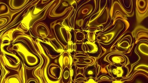 Videohive - Golden Liquid Abstract Background Seamless Loop V6 - 32588420 - 32588420
