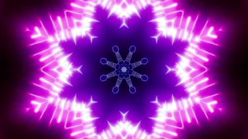 Videohive - Powerful Blinking Neon Light Kaleidoscope 4K 01 - 32591366 - 32591366