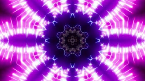 Videohive - Powerful Blinking Neon Light Kaleidoscope 4K 03 - 32591458 - 32591458