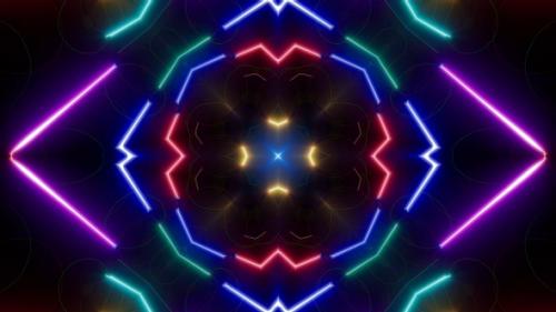 Videohive - Multi Colored Light Beam Kaleidoscope Vj Background Loop 4K 02 - 32591568 - 32591568