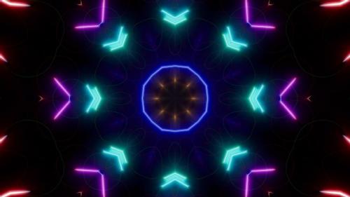 Videohive - Multi Colored Light Beam Kaleidoscope Vj Background Loop 4K 04 - 32591583 - 32591583