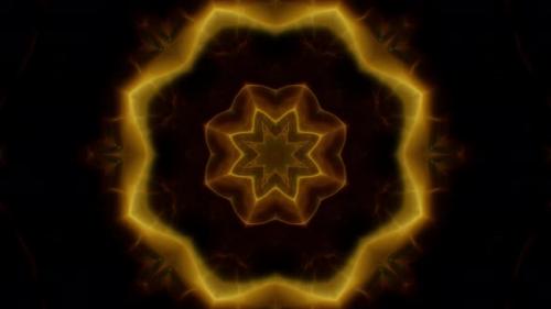 Videohive - Dark Gold Kaleidoscope Loop 4K 05 - 32592216 - 32592216