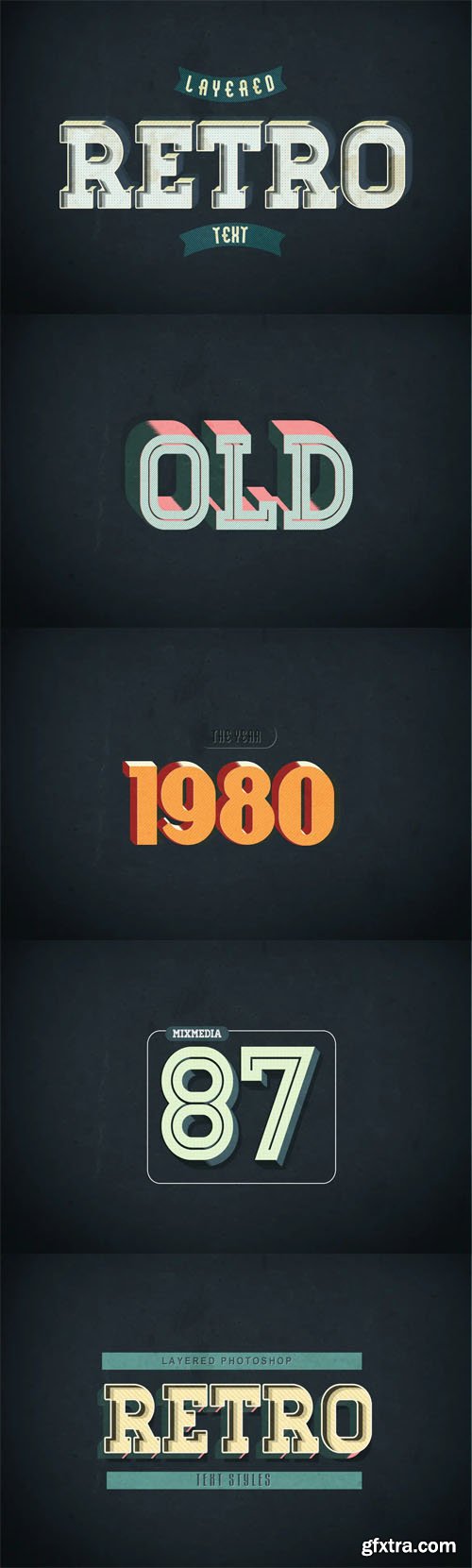 Vintage Retro Text Styles for Photoshop V2