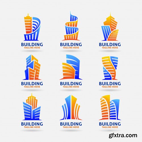 Collection of building logo vector design