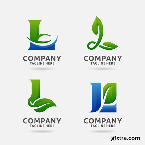 Letter L leaf logo vector design