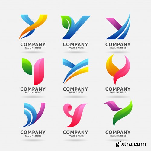 Collection of letter y modern logo vector design