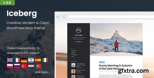 ThemeForest - Iceberg v2.0.2 - Simple & Minimal Personal Wordpress Blog Theme - 13624572