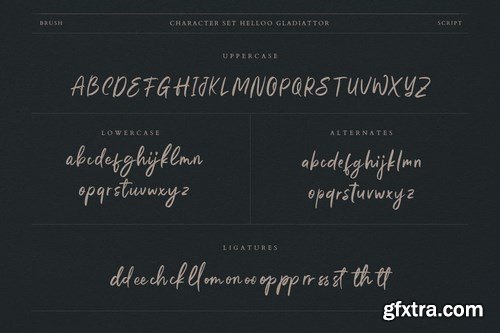 Helloo Gladiattor Brush Script