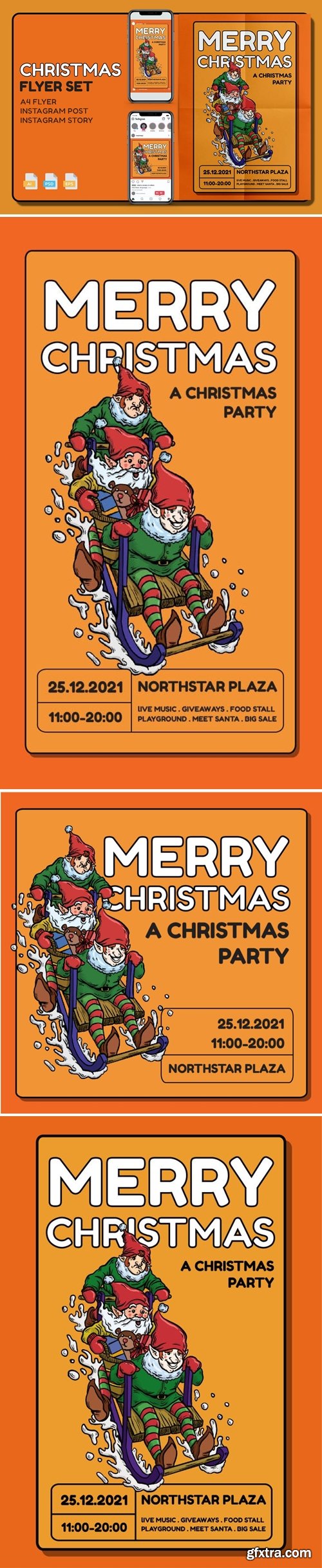 Christmass Flyer Set - Print and Social Media Pack