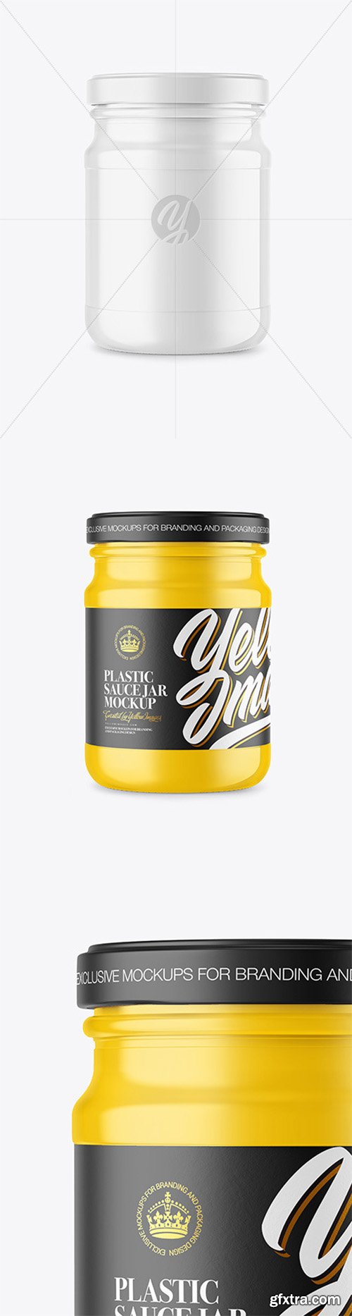 Glossy Plastic Sauce Jar Mockup 80628