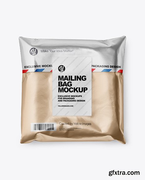 Metallic Mailing Bag Mockup 84837