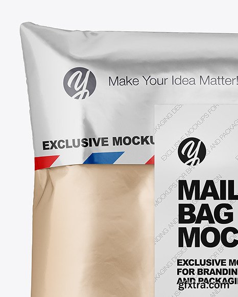 Metallic Mailing Bag Mockup 84837