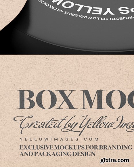 Kraft Paper Box with Cosmetic Jar Mockup 84828