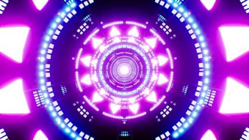 Videohive - Blink Neon Arrow Shape Lights Vj Tunnel Background Loop 4K - 32601931 - 32601931