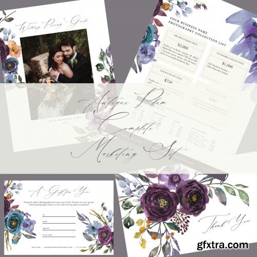 Twig & Olive Photography - Complete Marketing Set | Antique Plum