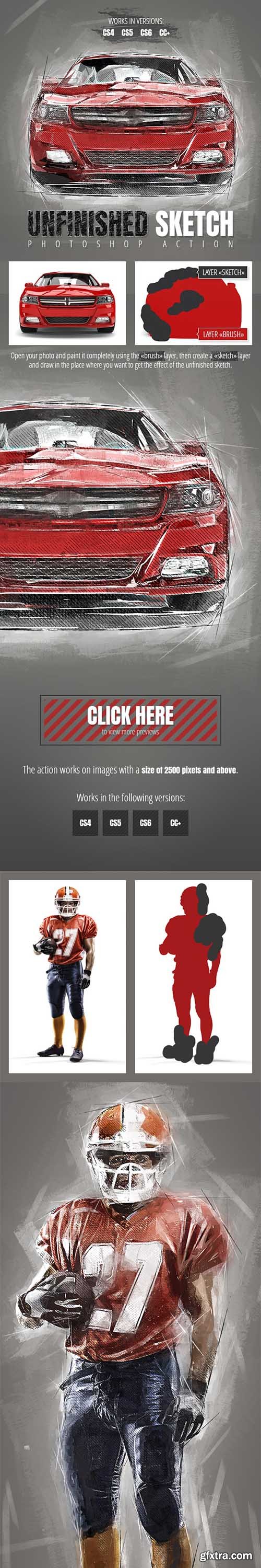Unfinished Sketch Photoshop Action