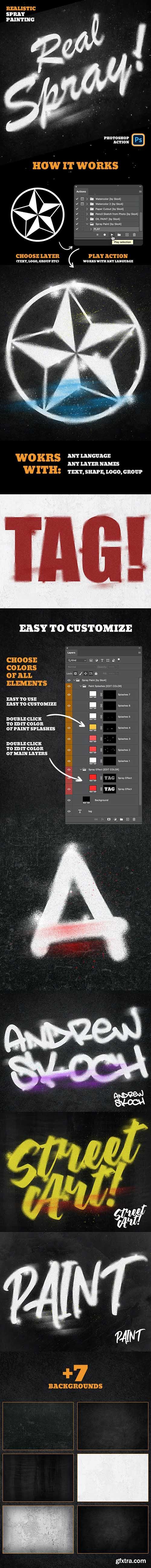GraphicRiver - Spray Paint Photoshop Action 32137623