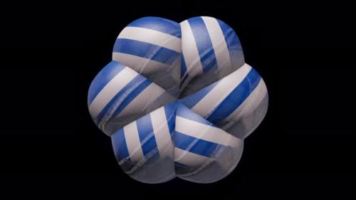 Videohive - Abstract animation of a rugby ball and blue and white helmets - 32610950 - 32610950