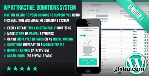 CodeCanyon - WP Attractive Donations System v1.17 - Easy Stripe & Paypal donations - 16982796