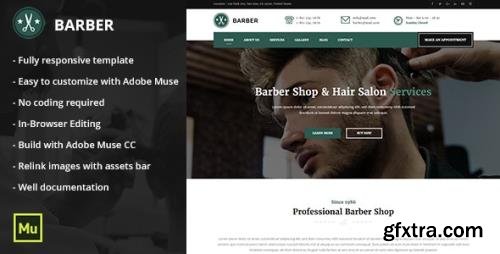 ThemeForest - Responsive Barber Shop and Hair Salon Muse Template v1.0 (Update: 7 August 19) - 15600597