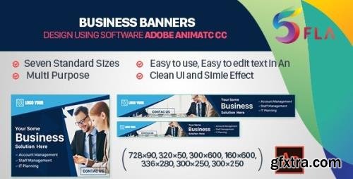 CodeCanyon - Business Banners HTML5 - 7 Sizes (Animate CC) v1.0 - 32601310