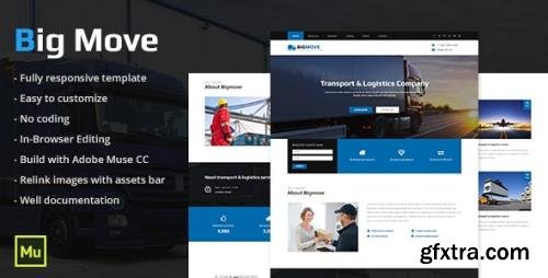 ThemeForest - Big Move v1.0 - Responsive Transport & Logistics Template - 16267108