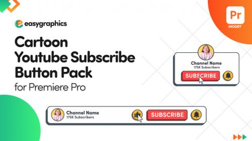 Videohive - Cartoon Youtube Subscribe Button Pack for Premiere Pro - 32580124 - 32580124