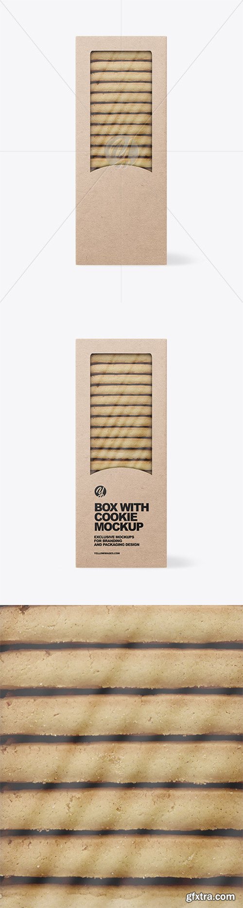 Kraft Box with Cookie Mockup 80729