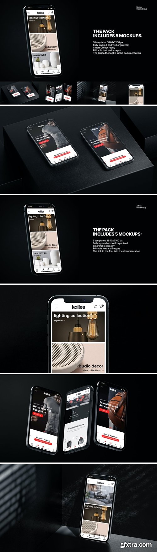 Black Smartphone Mockups