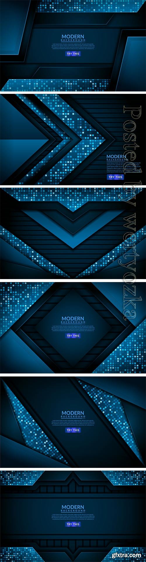 Modern tech blue vector background