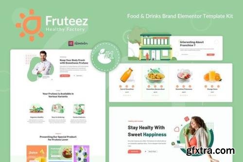 ThemeForest - Fruteez v1.0.2 - Healthy Food & Drinks Brand Elementor Template Kit - 32597954