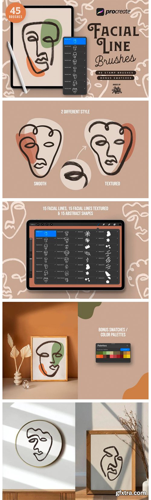Procreate Facial Line Brushes 13120706