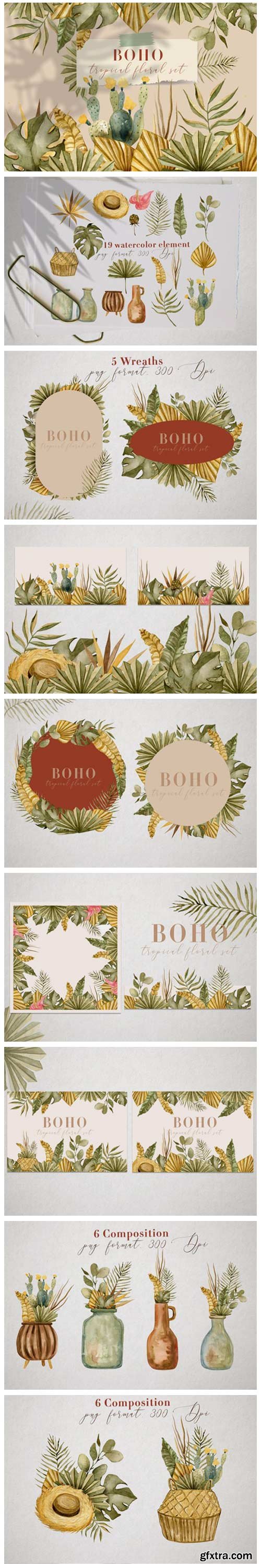 BOHO Tropical Floral Set 9838310