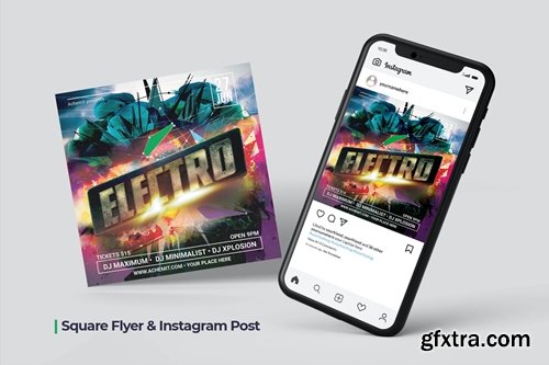 Electro Flyer & Social Post