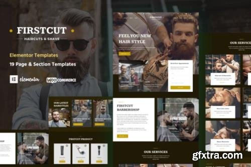 ThemeForest - FirstCut v1.0.0 - Barbershop & Men's Grooming Elementor Template Kit - 32631979