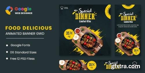 CodeCanyon - Food Dinner Animated Banner GWD v1.0 - 32668283