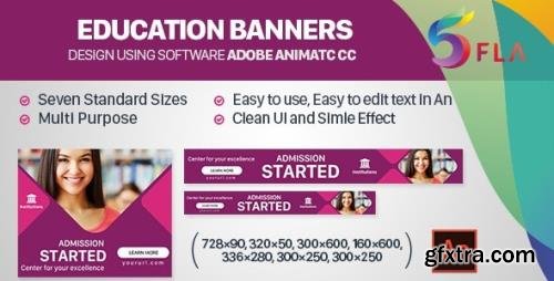 CodeCanyon - Education Banners HTML5 - 7 Sizes (Animate CC) v1.0 - 32651443