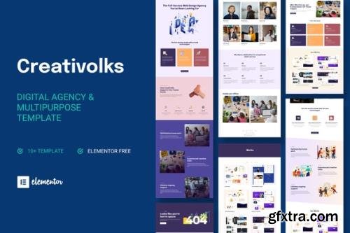 ThemeForest - Creativolks v1.0.0 - Creative Business Agency Elementor Template Kit - 32654647