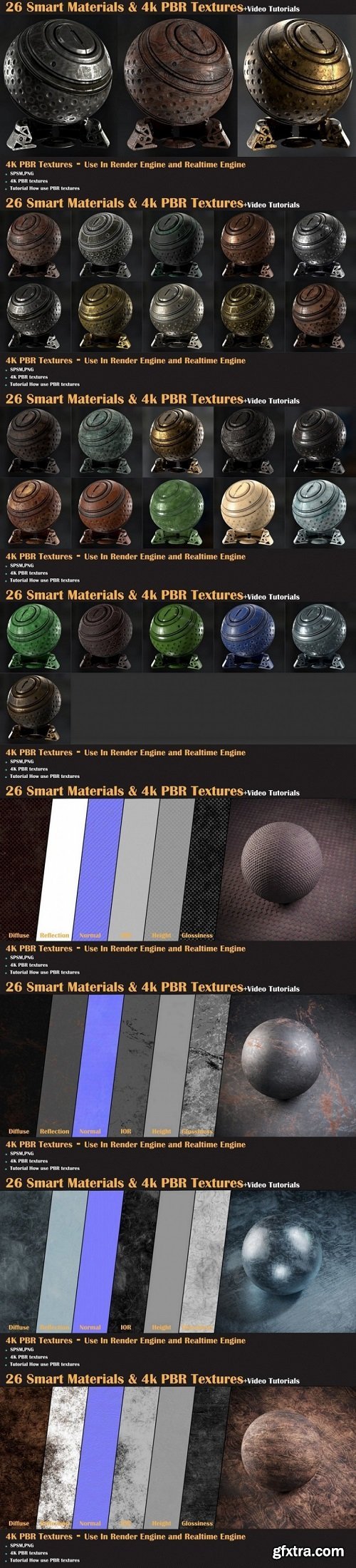 26 Smart Materials and 4K PBR Textures + Video Tutorial