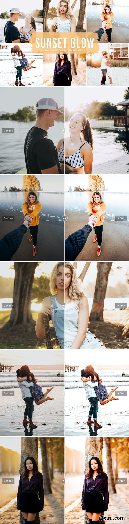 Sunset Glow Mobile & Desktop Lightroom Presets