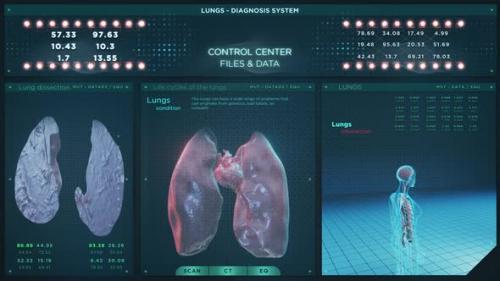 Videohive - Lungs Diagnostic System Futuristic HUD - 32670512 - 32670512