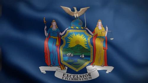 Videohive - New York State Flag Front - 32677847 - 32677847