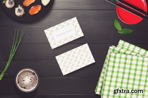 Sushi Bar Business Card Mock-up 5 2102844