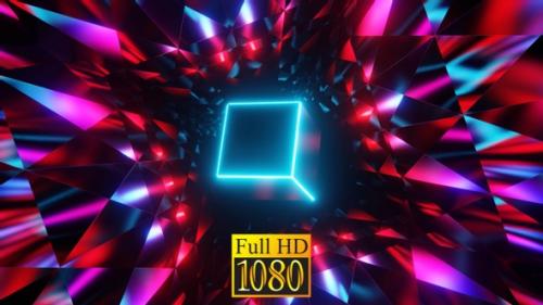 Videohive - Pulsing Neon Cube HD - 32683419 - 32683419