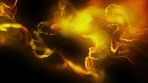 Videohive - Gold Fluid Particles Background - 32685473 - 32685473